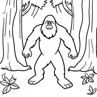 Sneaky Sasquatch Im Wald Ausmalbild 73135-60382