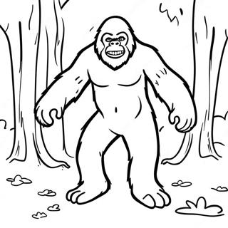 Sneaky Sasquatch Im Wald Ausmalbild 73135-60383