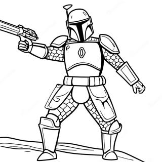 Jango Fett In Kampfanzug Ausmalbild 73225-60451