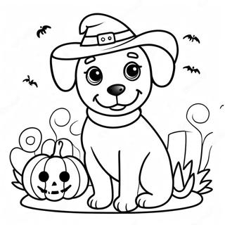 Halloween Hund Ausmalbilder