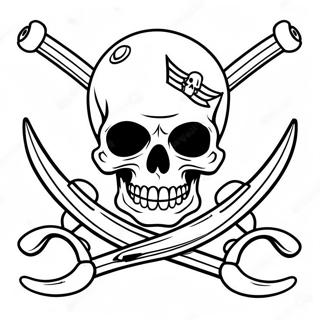 Totenkopf Und Gekreuzte Knochen Piratenflagge Ausmalbild 73825-60923