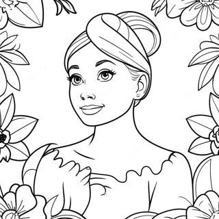 Niedliche Audrey Mit Blumen Ausmalbild 73926-61011