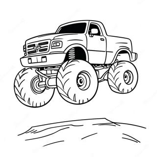 Epischer Bigfoot Monstertruck Sprung Ausmalbild 74036-61086