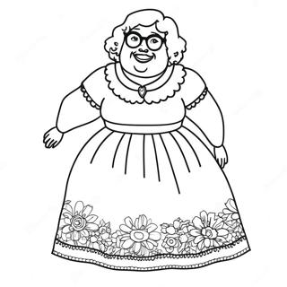 Lustige Madea In Einem Kleid Ausmalbild 74576-61528