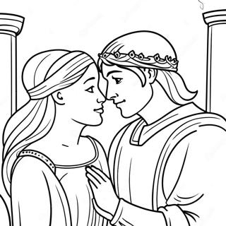 Romantisches Romeo Und Julia Ausmalbild 7605-6182