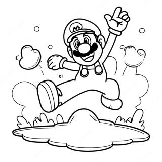 Luigi Springt In Der Super Mario 3d World Ausmalbild 7615-6190