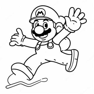 Luigi Springt In Der Super Mario 3d World Ausmalbild 7615-6191