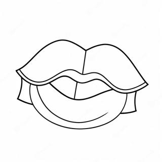 Niedliche Cartoon Lippen Ausmalbild 7785-6325