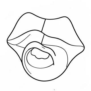 Niedliche Cartoon Lippen Ausmalbild 7785-6327