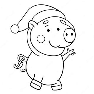 Peppa Wutz Mit Weihnachtsmutze Ausmalbild 7835-6365