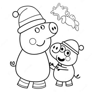 Peppa Wutz Mit Weihnachtsmutze Ausmalbild 7835-6367