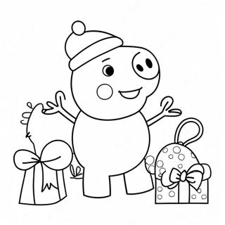 Peppa Wutz Mit Weihnachtsmutze Ausmalbild 7835-6368