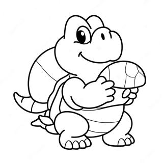 Niedlicher Koopa Mit Einer Schale Ausmalbild 7905-6422