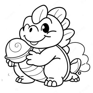 Niedlicher Koopa Mit Einer Schale Ausmalbild 7905-6423