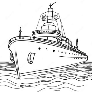 Klassisches Schlachtschiff In Aktion Ausmalbild 7975-6480