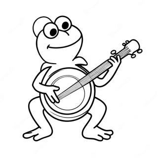 Kermit Der Frosch Spielt Banjo Ausmalbild 8276-6711