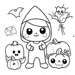 Halloween Kawaii Ausmalbild 8475-6943