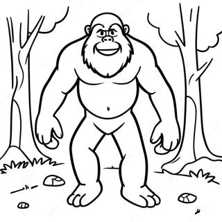 Lustiges Bigfoot Gehen Ausmalbild 8486-6953