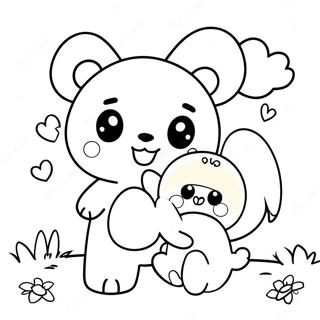 Niedliches Rilakkuma Und Cinnamoroll Freunde Ausmalbild 8546-7001