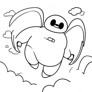 Baymax Fliegt Am Himmel Ausmalbild 8586-7035