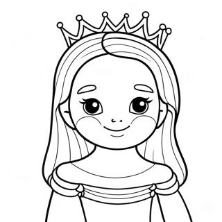 Liebenswerte Prinzessin Ausmalbild 8596-7041