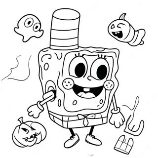 Halloween Spongebob Ausmalbild 8625-7062