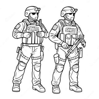 Swat Team Ausmalbild 9066-7405