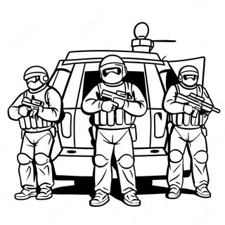 Swat Team Ausmalbild 9066-7407