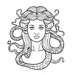 Mythologische Medusa Mit Schlangen Ausmalbild 9097-7433