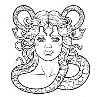 Mythologische Medusa Mit Schlangen Ausmalbild 9097-7435