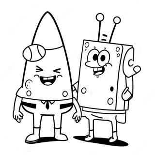 Ausmalbild Von Spongebob Und Patrick 911-727