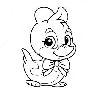 Niedliches Ausmalbild Von Daisy Duck Mit Schleife 922-738