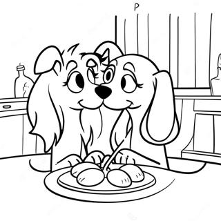 Lady Und Der Tramp Ausmalbilder