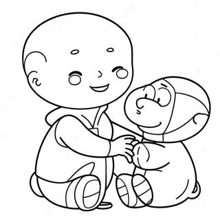 Caillou Mit Seinem Lieblingstoy Ausmalbild 9427-7697