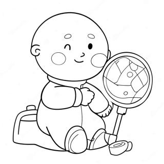 Caillou Mit Seinem Lieblingstoy Ausmalbild 9427-7698