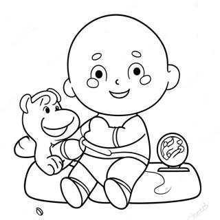 Caillou Mit Seinem Lieblingstoy Ausmalbild 9427-7700