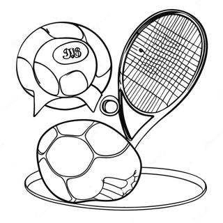 Tennis Schlager Und Ball Ausmalbild 9546-7786