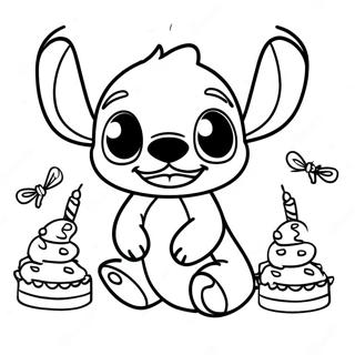 Stitch Geburtstag Ausmalbild 9696-7905