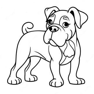 Verspielter Boxer Hund Ausmalbild 9747-7960