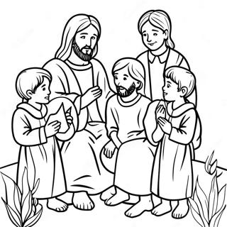 Jesus Mit Kindern Ausmalbild 9857-8109