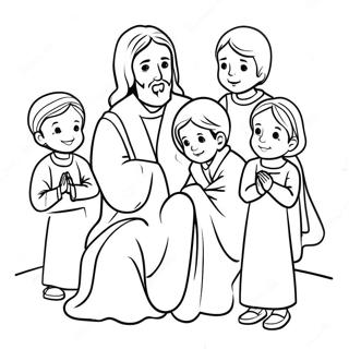 Jesus Mit Kindern Ausmalbild 9857-8110