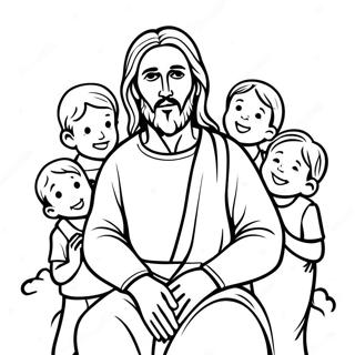 Jesus Mit Kindern Ausmalbild 9857-8111