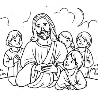 Jesus Mit Kindern Ausmalbild 9857-8112