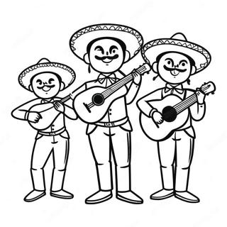 Lebhaftes Mariachi Band Ausmalbild 992-796